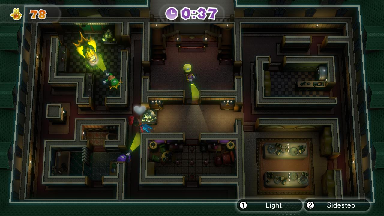 Luigis Mansion är ett av de roligare mini-spelen i Nintendo Land. En spelare är spöket som ska skrämma livet ur de andra spelarna, som ska försöka zappa det med sina ficklampor