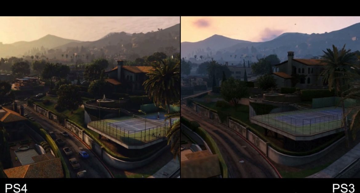 gta v ps4 jamforelse ps3