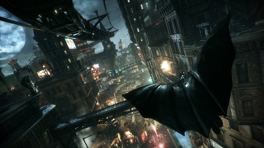 Att glidflyga genom Gotham City är en av höjdpunkterna i Arkham Knight