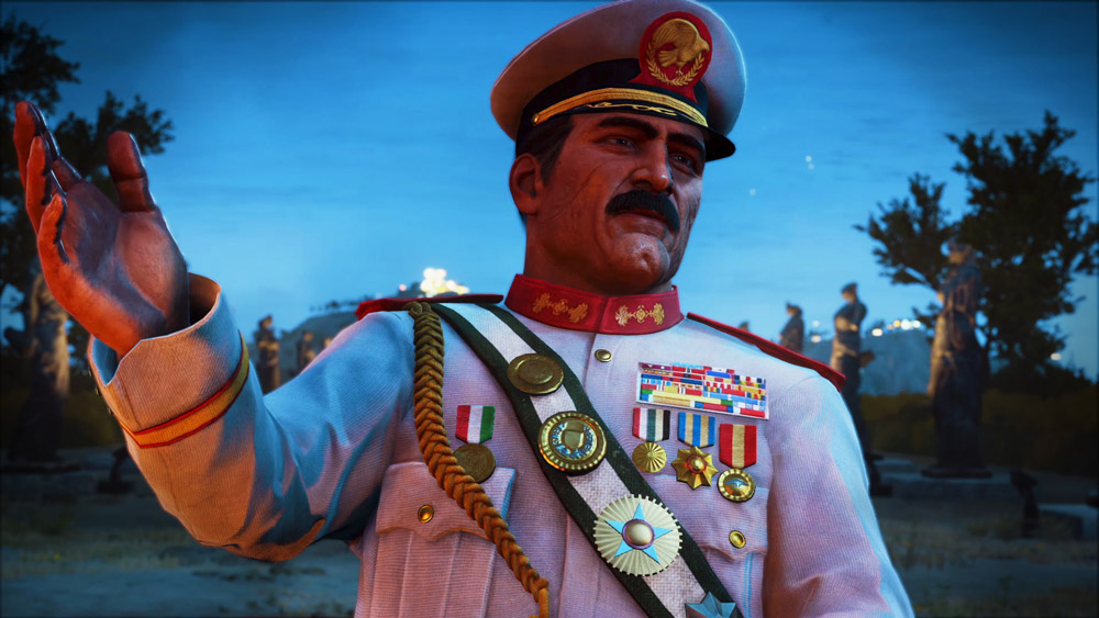 Diktatorn Di Ravello känns som en amalgamering av Josef Stalin och Muammar El Khaddafi.