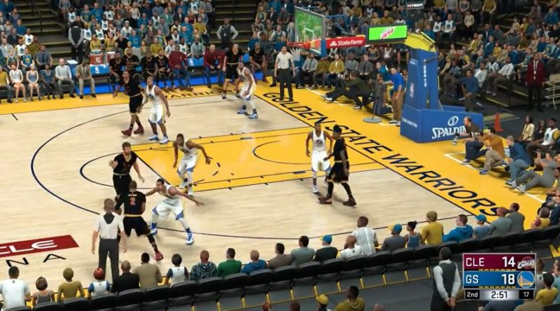 Kyrie Irving i Cleveland försöker hitta på något för att skapa yta. Pick n´roll-spelet kunde fungera bättre i NBA 2K17.