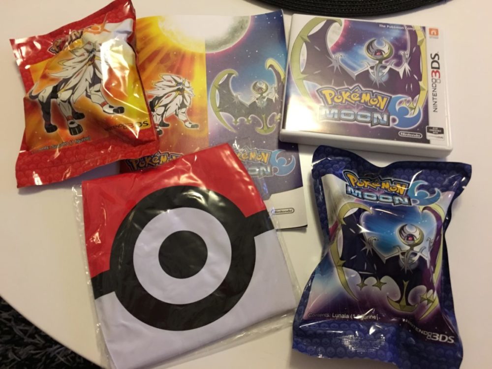 Pokemon Moon 3DS and merchandise
