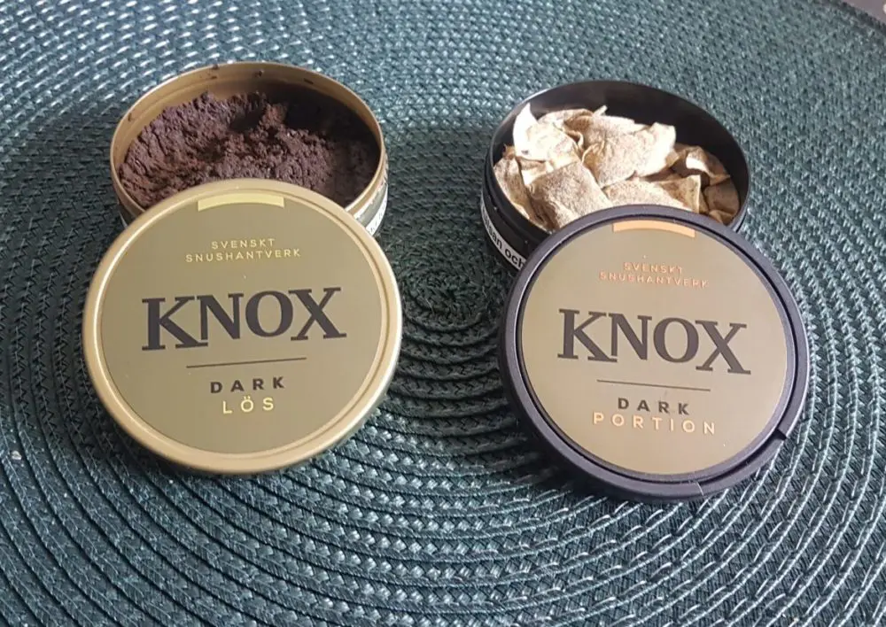 Knox dark portion och lös snus