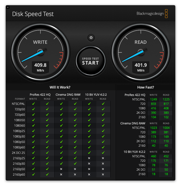 ADATA SE800 USB-A hastighet 