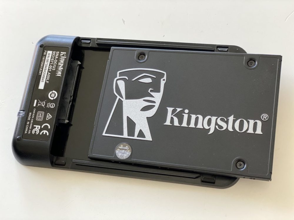 Kingston KC600 SSD usb docka installation 