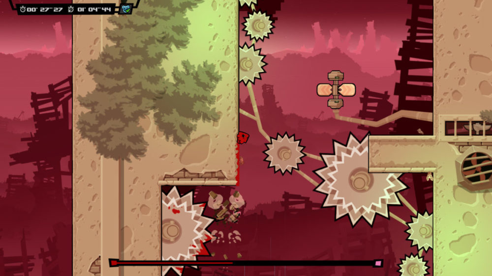 Super Meat Boy Forever - Team Meat - pressbild - copyright 2020 - Meat Boy before he jumps.