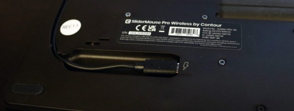 Foto: Senses.se - SliderMouse Pro Wireless - Contour Design - Sladd inkoppling. 