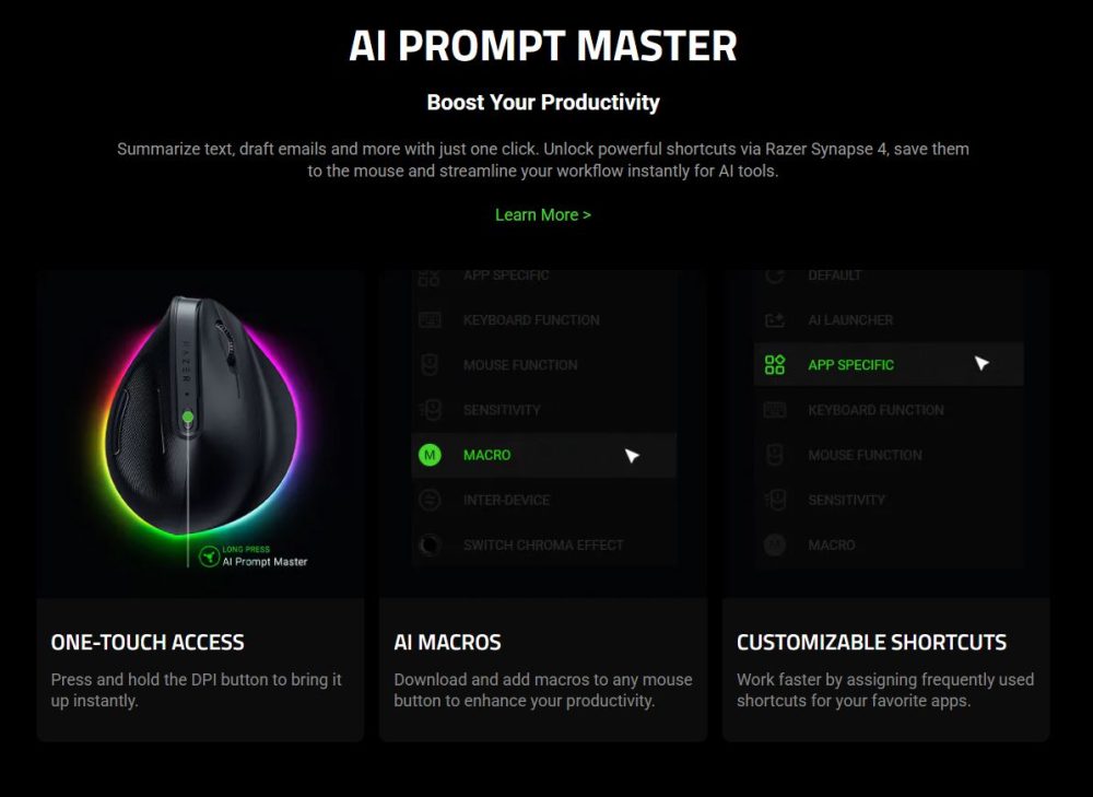 Many options exist, but not quite AI. (Photo: Razer)