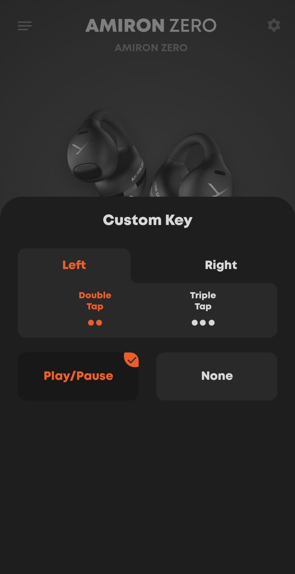Button functions Amiron Zero
(Photo: Beyerdynamic)