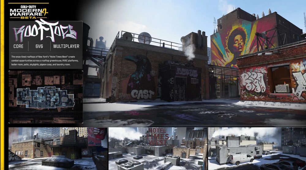 Bild från banan Rooftops i Modern Warfare 4 - BETA