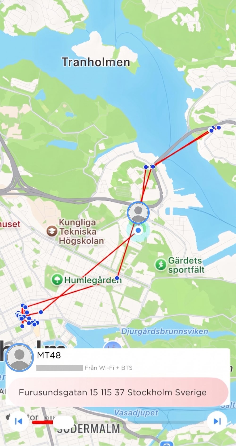 TCL Movetime MT 48 – Man kan både få barnets position i realtid och se historisk rörelse över dag och klockslag