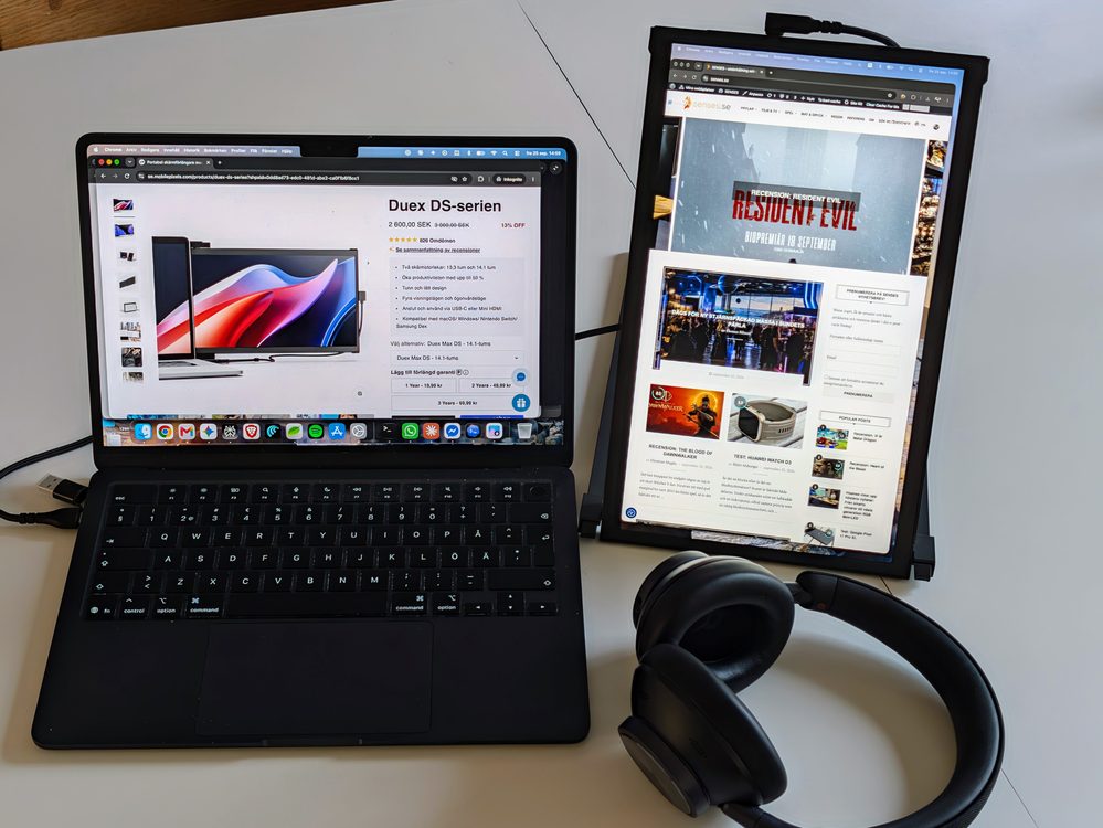 Tips: Mobile Pixels Duex DS: extra skärm som fästs på laptopen – Smidigt med en extra stående skärm
