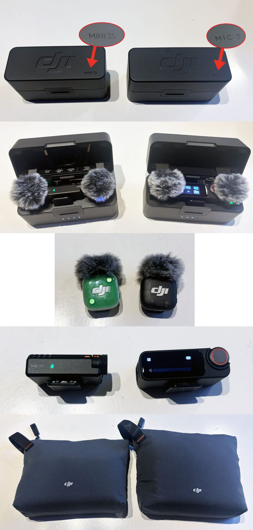 Foto: senses.se - DJI MIC MINI 2S - Jämförelse mellan olika versioner.